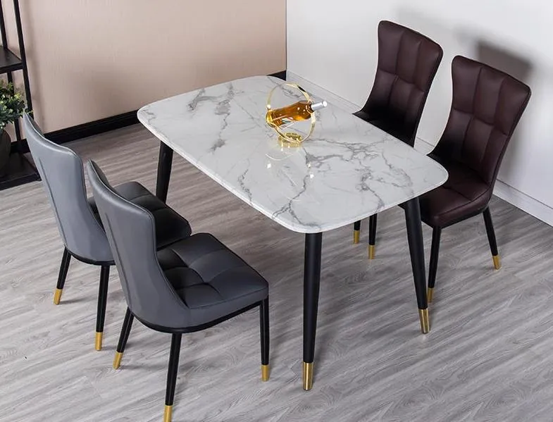 Italian Luxury Rectangular Artificial Stone Dining Table Modern Living Room Dining Table