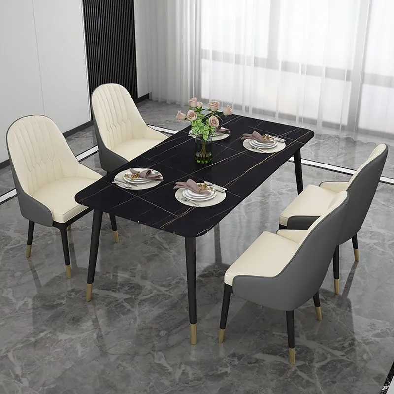 Italian Luxury Rectangular Artificial Stone Dining Table Modern Living Room Dining Table