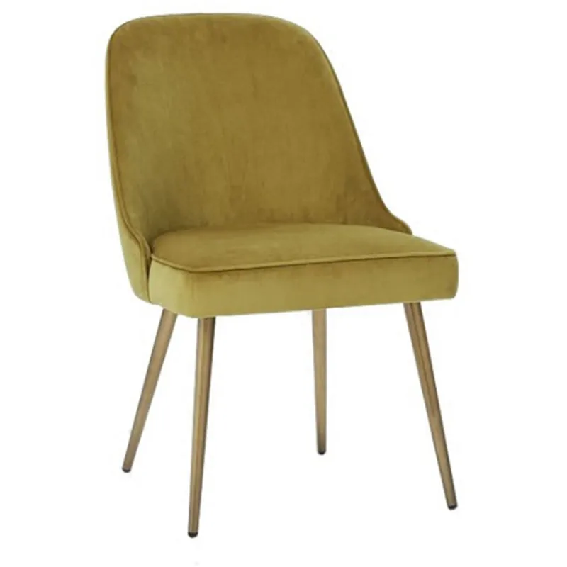 Modern Dining Chair Metal Legs Sedie Da Sala Da Pranzo Exterior Fabric Velvet Covers Dining Chair